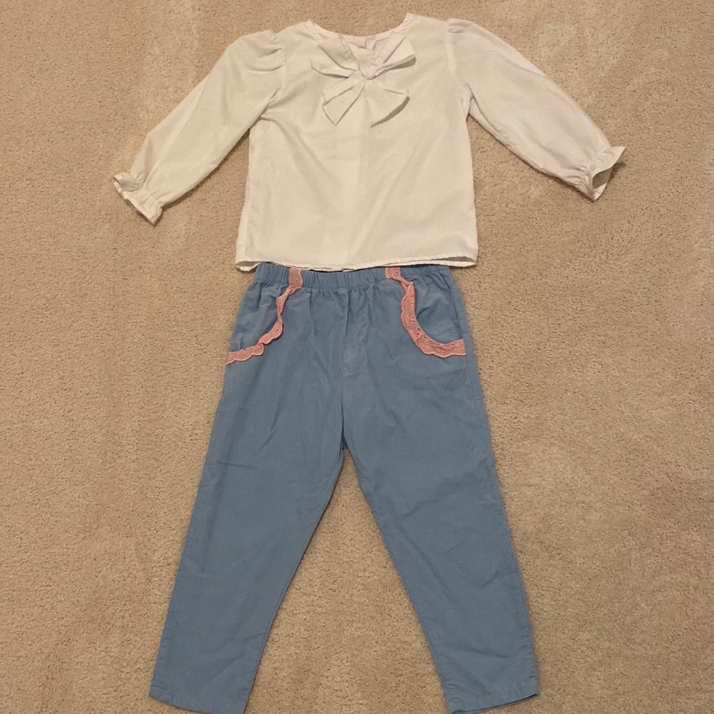 The Beaufort Bonnet Company Beatrice Bow Blouse and Pants set